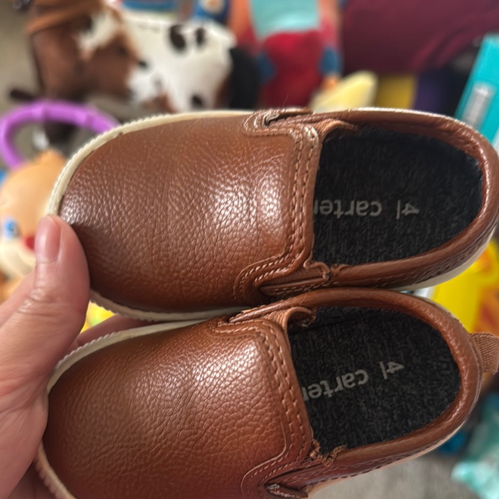 Carter's Brown Moccasin Slip-Ons for Kids